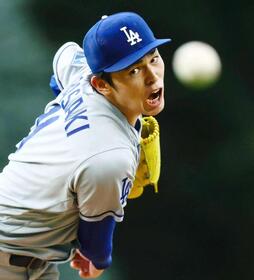 　５回を２失点に抑えたドジャース・佐々木朗（ゲッティ＝共同）