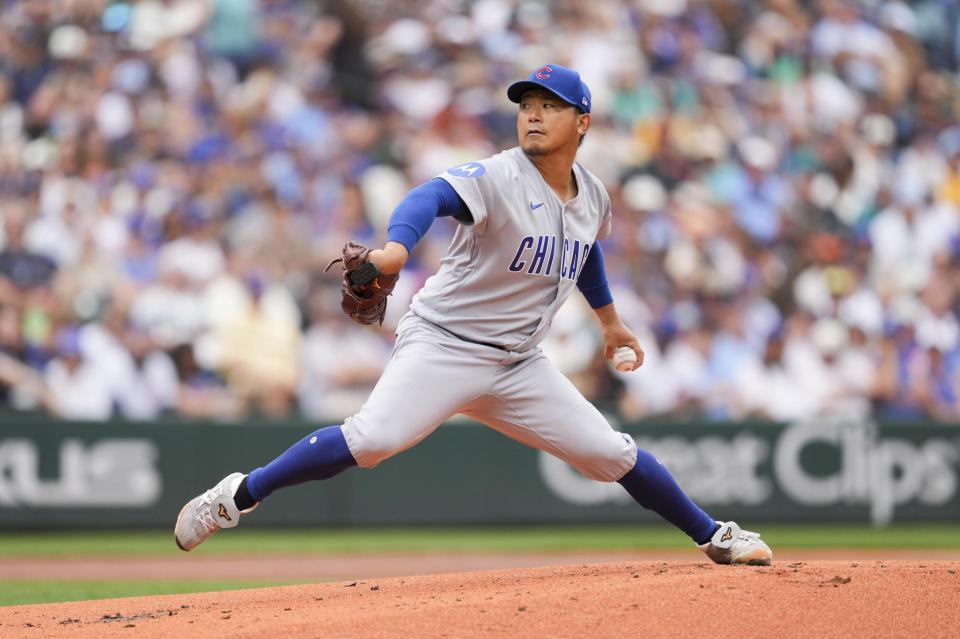 マリナーズ戦に先発した今永（ＭＬＢ提供・ゲッティ＝共同）