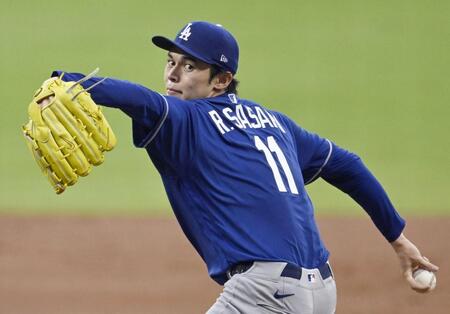 　ブレーブス戦に先発したドジャース・佐々木朗＝アトランタ（共同）