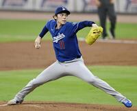 　ブレーブス戦に先発したドジャース・佐々木朗＝アトランタ（共同）