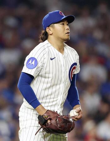 レッズ戦の４回、３ランを浴びた今永（ゲッティ＝共同）