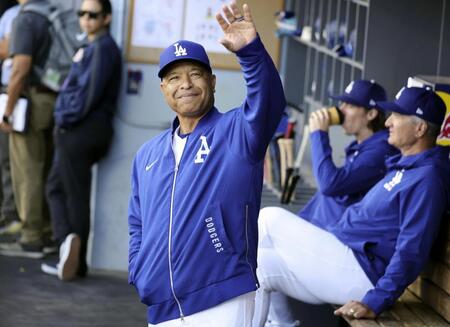 ドジャースのデーブ・ロバーツ監督（提供・共同通信社）