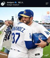 ドジャースのインスタグラム（＠ｄｏｄｇｅｒｓ）より