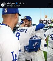 ドジャースのインスタグラム（＠ｄｏｄｇｅｒｓ）より