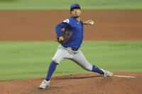 　マーリンズ戦に先発したカブス・今永＝マイアミ（ＡＰ＝共同）