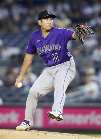 ヤンキース戦に先発した菅野（ゲッティ＝共同）