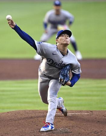 　ブレーブス戦に先発し、７回１失点の好投で勝利投手となった山本＝アトランタ（共同）