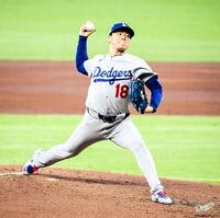 ７回１失点１０奪三振と好投した山本由伸（ロサンゼルス・ドジャース提供）