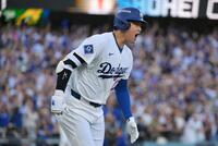 二回に３ランを放って吠える大谷（提供・Imagn/ロイター/アフロ）