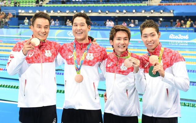８００リレー・日本が５２年ぶりメダル　萩野、江原、小堀、松田で銅