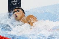 　男子50メートル自由形準決勝　ゴールした塩浦慎理＝リオデジャネイロ（共同）