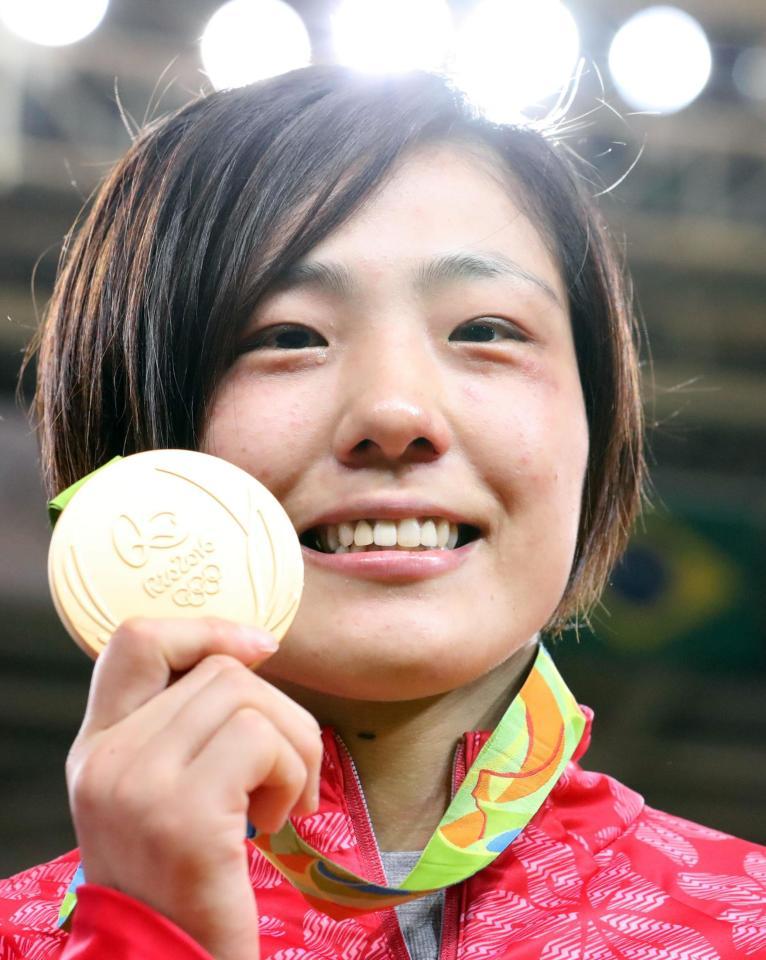 　女子７０キロ級で金メダルを獲得した田知本遥