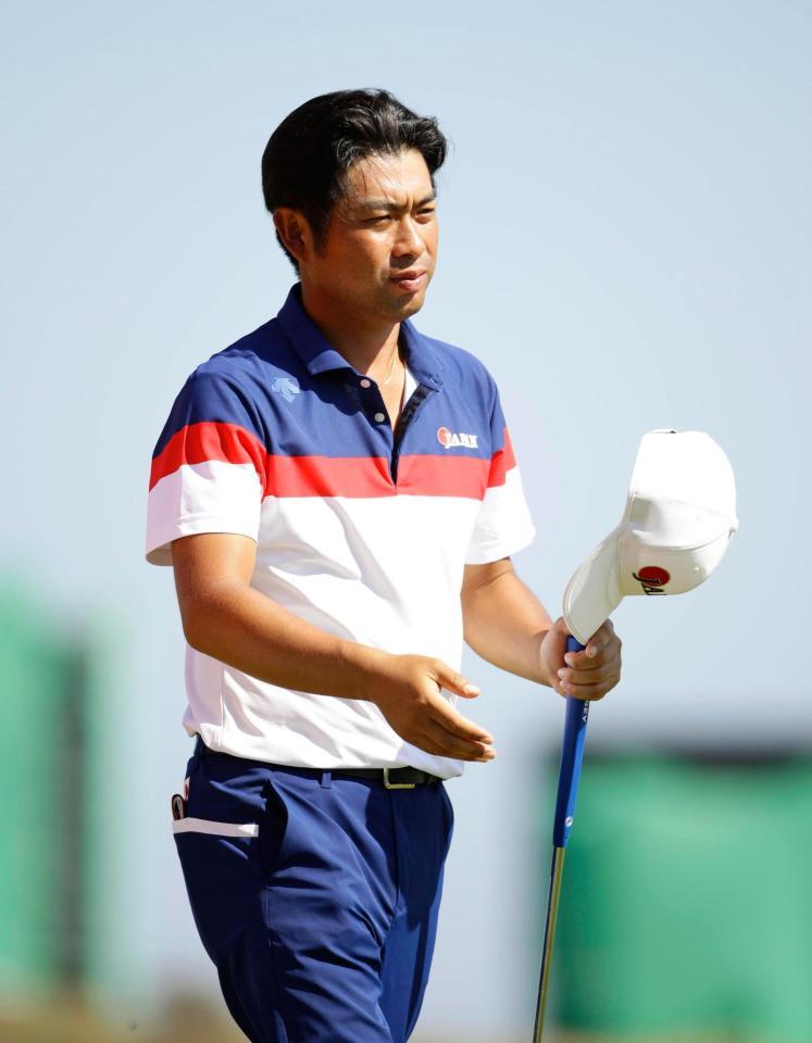 最終ラウンド、通算３アンダーでホールアウトした池田勇太＝リオデジャネイロ（共同）