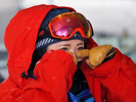 　女子モーグル決勝１回目で敗退した村田愛里咲