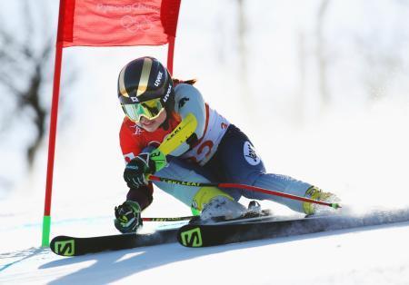 　女子大回転　石川晴菜の１回目＝平昌（共同）