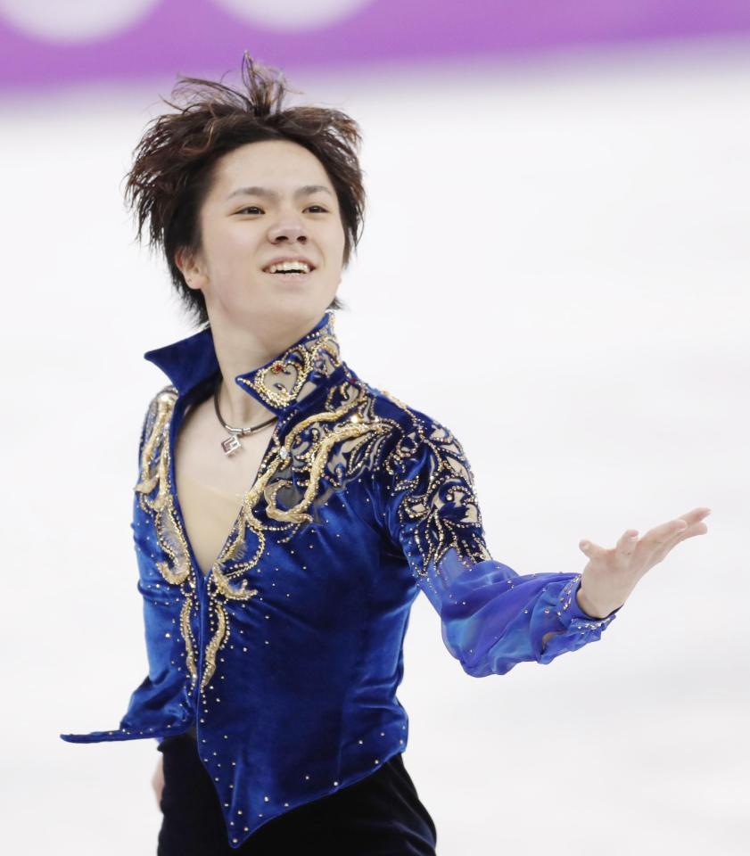 　男子フリー　演技する宇野昌磨＝江陵（共同）