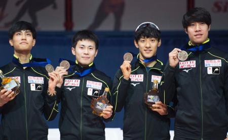 男子５０００リレーで日本３位