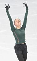 本番に向け調整するカミラ・ワリエワ＝北京・首都体育館（撮影・高部洋祐）