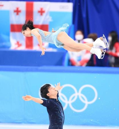 　三浦璃来、木原龍一組の演技（撮影・堀内翔）