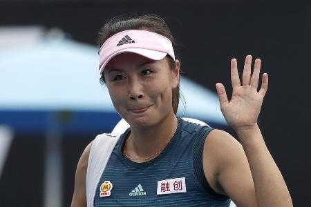 　中国のテニス選手、彭帥さん＝２０１９年１月、オーストラリア・メルボルン（ＡＰ＝共同）