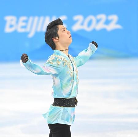 　熱演する羽生結弦（撮影・高部洋祐）