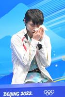 　キスアンドクライに座る羽生結弦（撮影・高部洋祐）