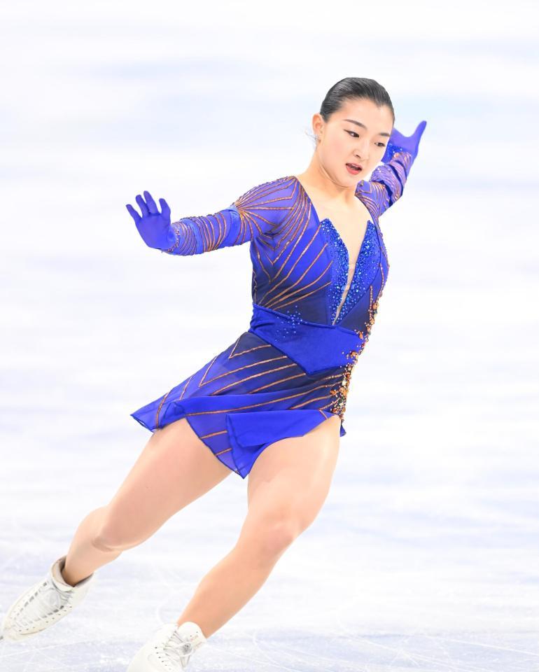 坂本花織のフリー演技（撮影・堀内翔）