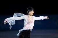 　エキシビションに登場した羽生結弦（撮影・堀内翔）