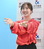 イベント後にプライベートについて語る本田望結（撮影・開出牧）