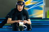 男子個人ノーマルヒルの公式練習に臨む小林陵侑＝プレダッツォ（共同）