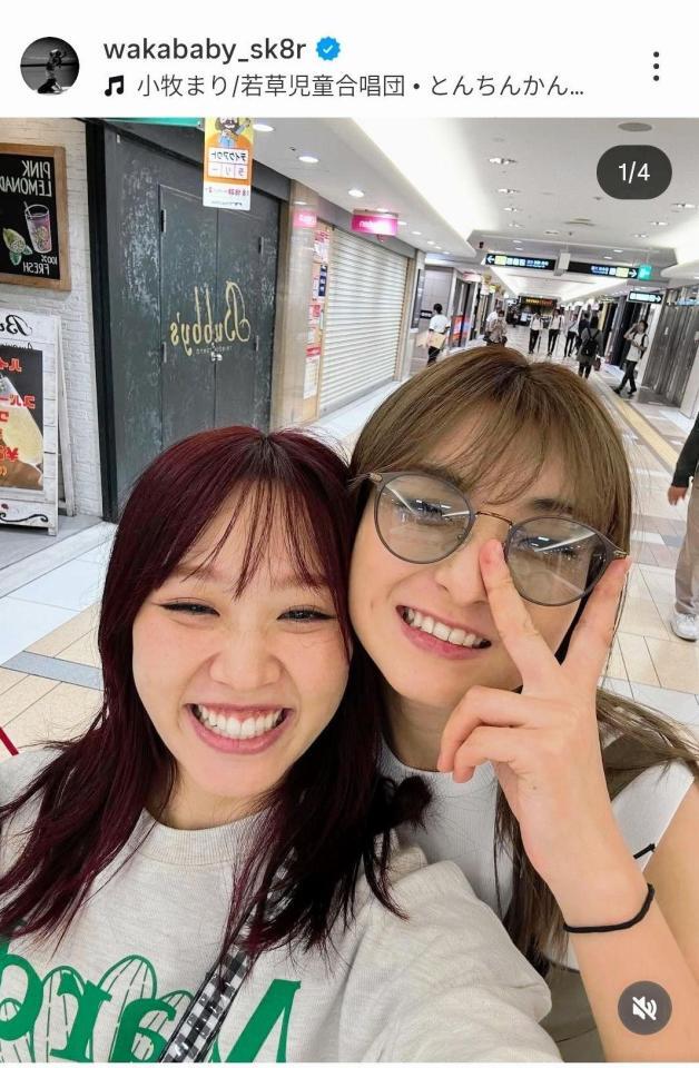 樋口新葉のインスタグラム（＠ｗａｋａｂａｂｙ＿ｓｋ８ｒ）から