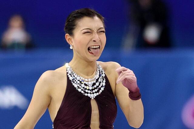 坂本花織が涙のフリー1位で銀メダル以上確定！「嬉しさが大爆発しま