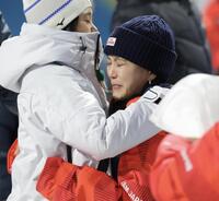 銅メダルを獲得して号泣する高梨沙羅（撮影・吉澤敬太）