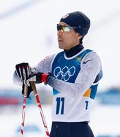 後半距離でゴールした渡部暁斗＝テーゼロ（共同）