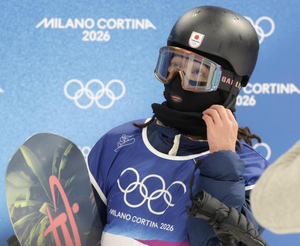 ランを終え得点を見る平野歩夢（撮影・吉澤敬太）