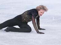 男子フリー　転倒するイリア・マリニン