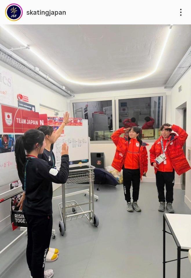 　日本スケート連盟の公式インスタグラム（ｓｋａｔｉｎｇｊａｐａｎ）より