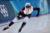 女子５００メートル　滑走する高木美帆＝ミラノ（共同）