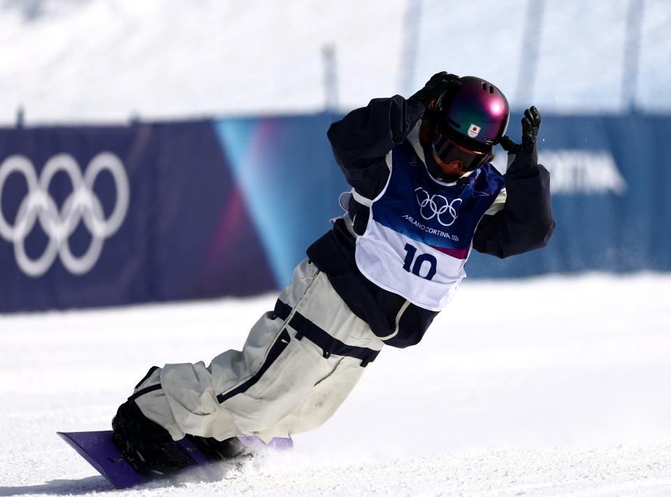 １本目の滑走で高得点をたたき出し、銀メダルを獲得した長谷川帝勝（写真提供：ロイター/アフロ）