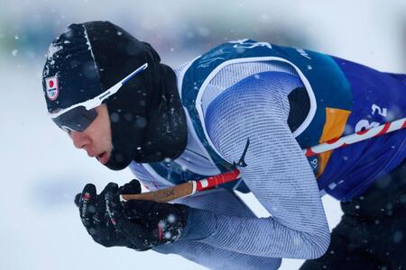 後半距離で力走する山本涼太