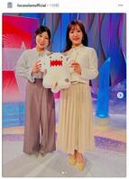 　ＮＨＫの中継に出演した吉田姉妹。ロコ・ソラーレの公式インスタグラム（ｌｏｃｏｓｏｌａｒｅｏｆｆｉｃｉａｌ）より