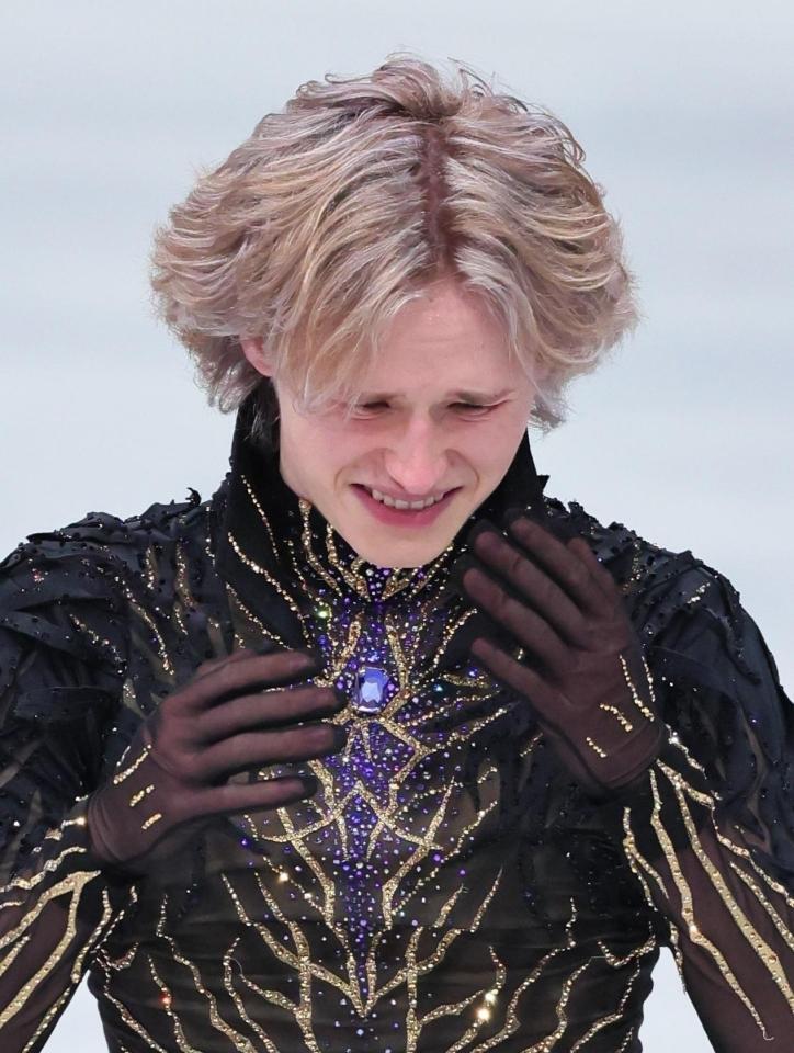 演技を終え厳しい表情のイリア・マリニン