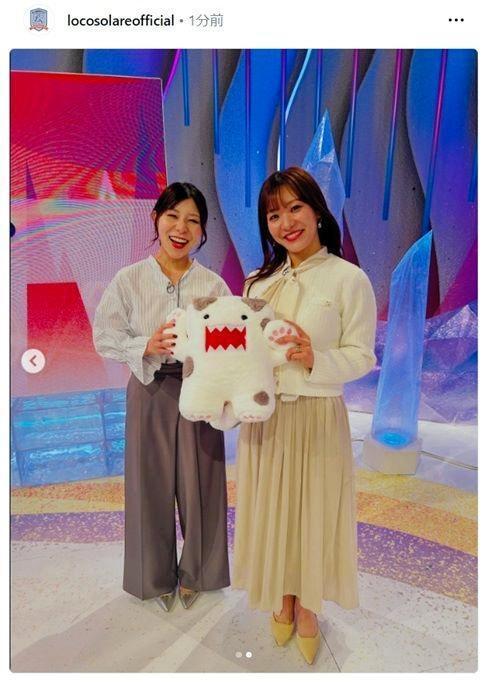 　ＮＨＫの中継に出演した吉田姉妹。ロコ・ソラーレの公式インスタグラム（ｌｏｃｏｓｏｌａｒｅｏｆｆｉｃｉａｌ）より 