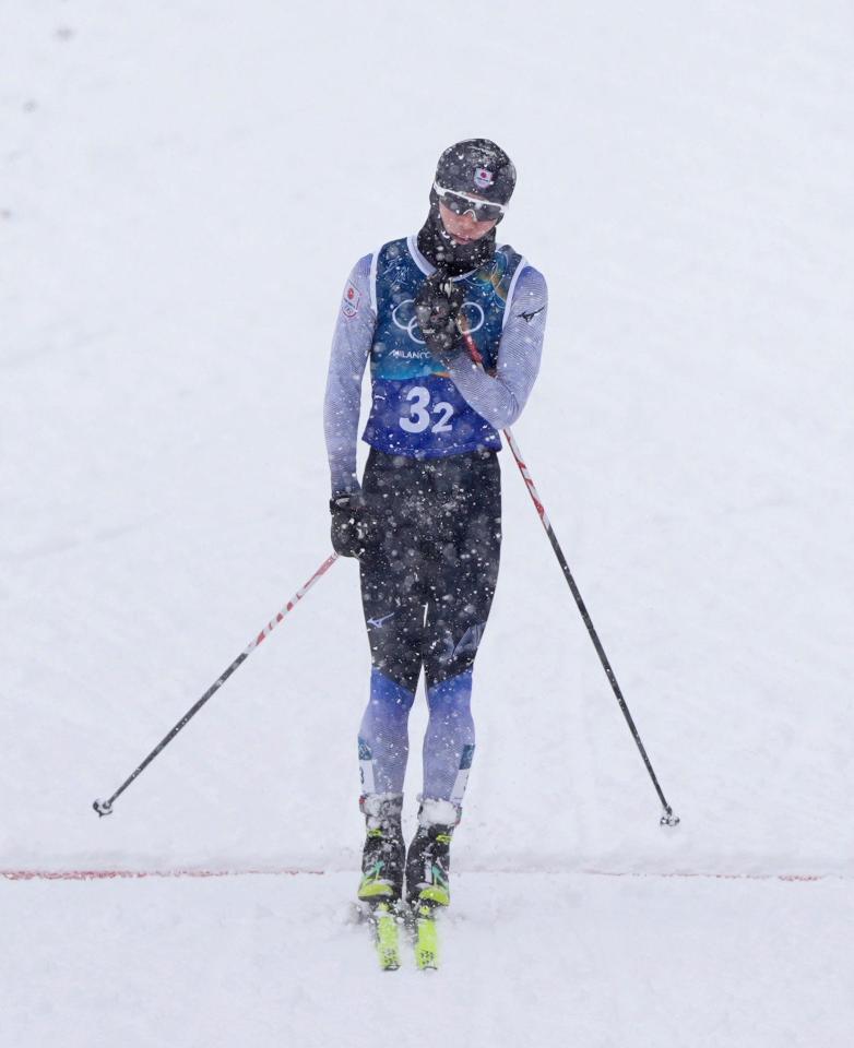 後半距離でゴールする山本涼太