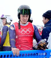 男子スキークロス決勝を終えた古野慧。４位に入った＝リビーニョ（共同）