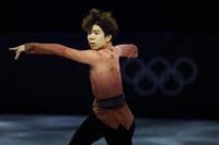 　エキシビションで演技する佐藤駿＝ミラノ（共同）(1)