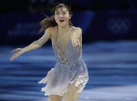 笑顔で舞う坂本花織（撮影・吉澤敬太）