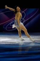 エキシビションで演技する坂本花織＝ミラノ（共同）