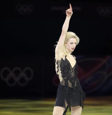 クールに決める米国のアンバー・グレン（撮影・吉澤敬太）