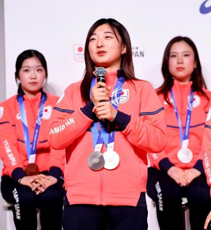 胸を張って大会を振り返る坂本花織（撮影・佐藤厚）